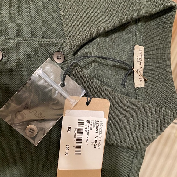 Brand New Bottega Veneta Men's Logo Polo Shirt size 44 - Picture 2 of 6